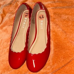 Esprit Glossy Red Flats